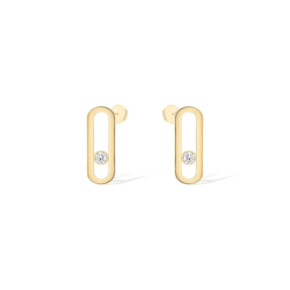 0.16ctw Yellow Gold Diamond Earrings