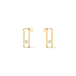 0.16ctw Yellow Gold Diamond Earrings