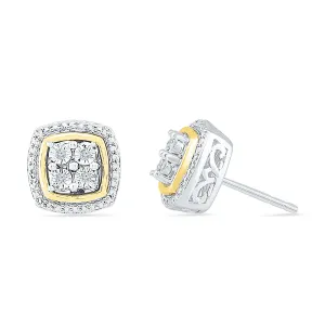 .01ctw Diamond Cluster Earrings