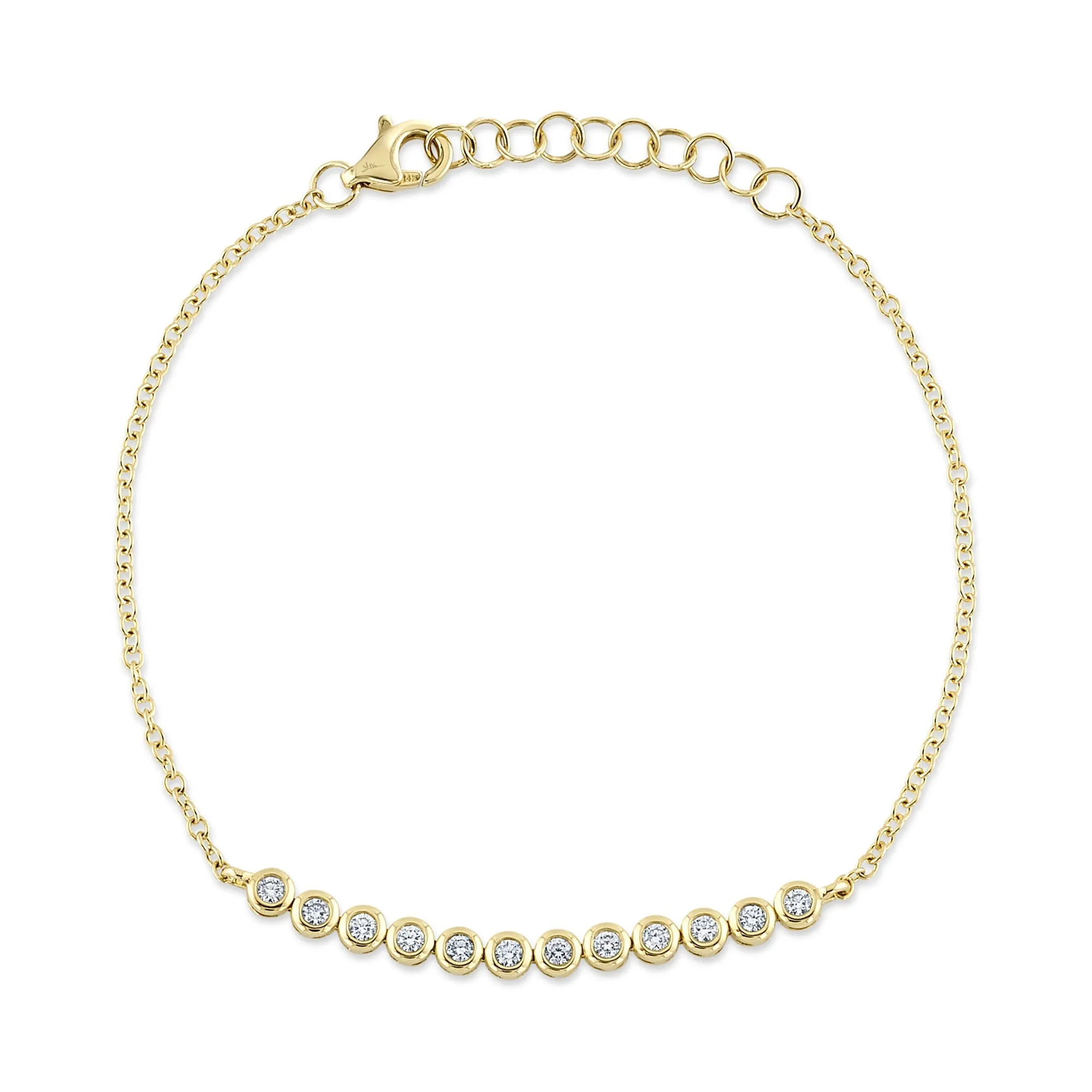 0.26CT DIAMOND BEZEL BRACELET