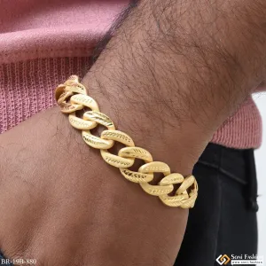 1 Gram Gold Plated Best Quality Durable Design Pokal Bracelet for Men - Style B880