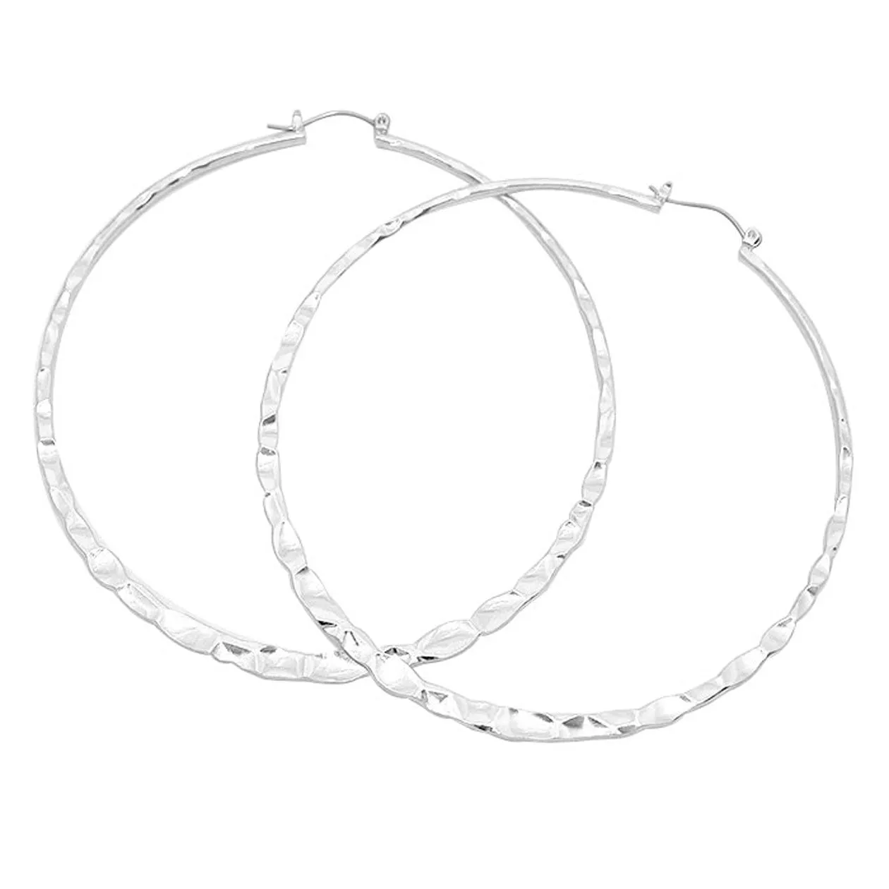 14K Gold Filled Metal Hoop Pin Catch Earrings