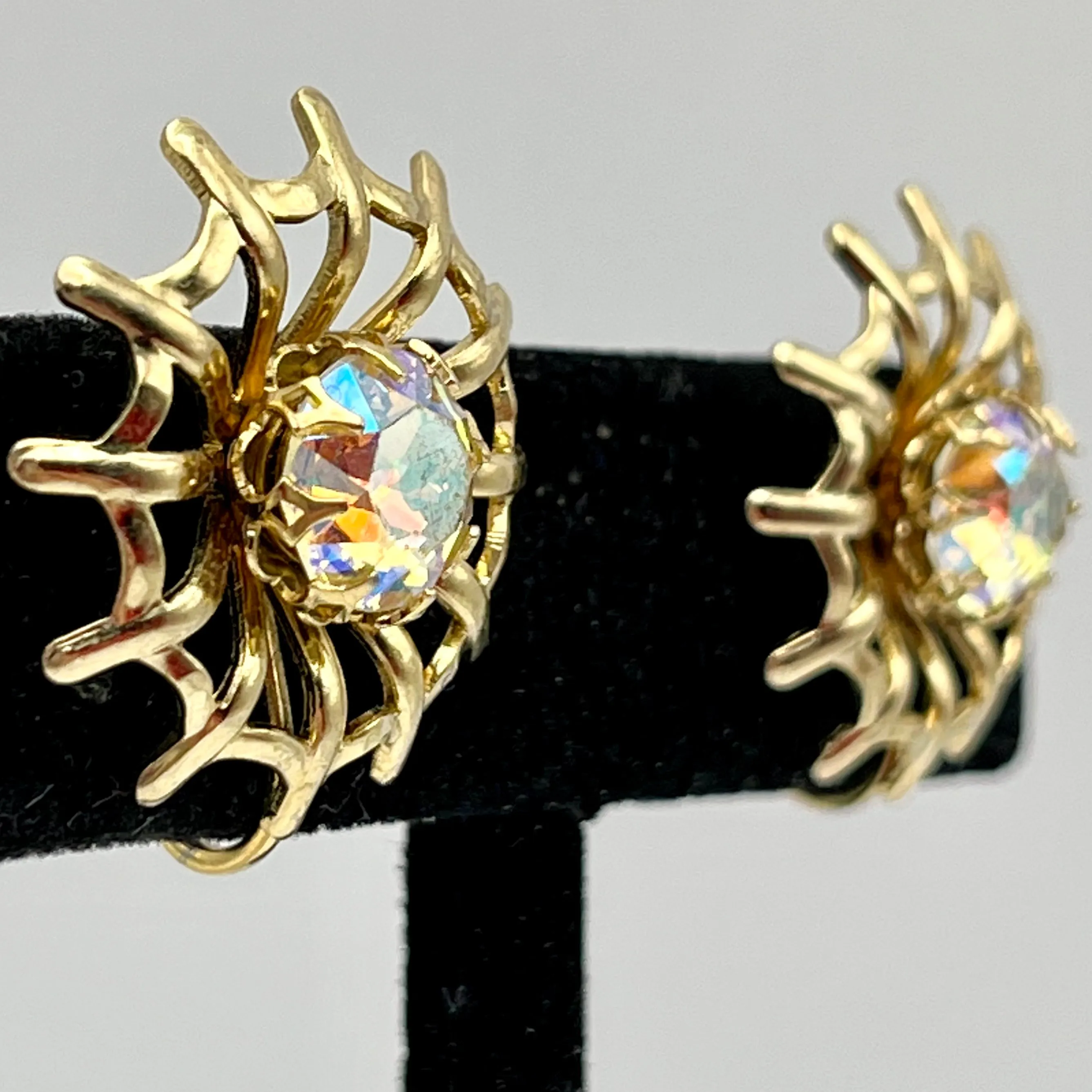 1956 Sarah Coventry Northern Lights Brooch & Earrings Demi-Parure (Original Design)