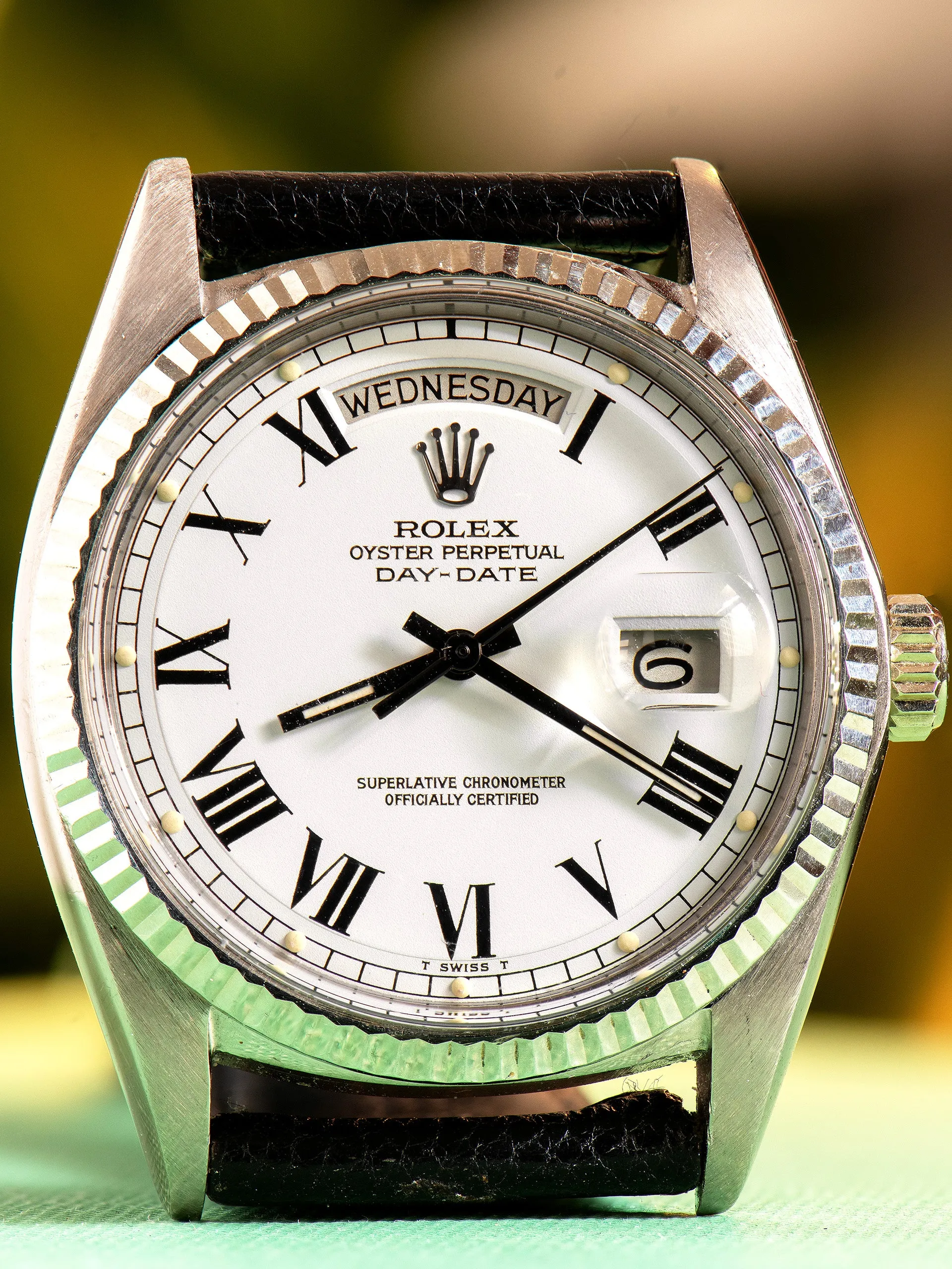 1971 Rolex Day-Date 18K WG (Ref. 1803) White "Buckley" Dial