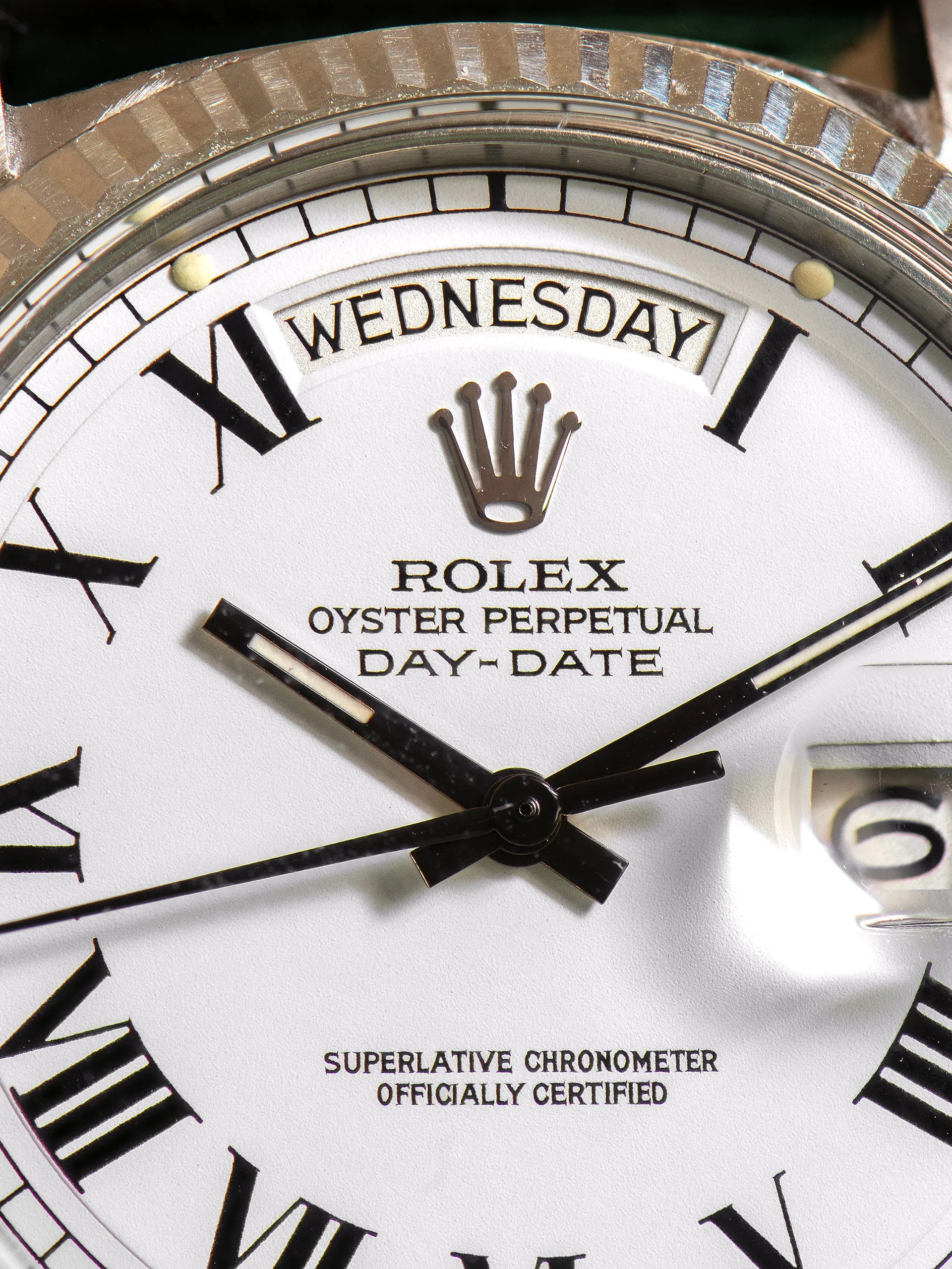 1971 Rolex Day-Date 18K WG (Ref. 1803) White "Buckley" Dial