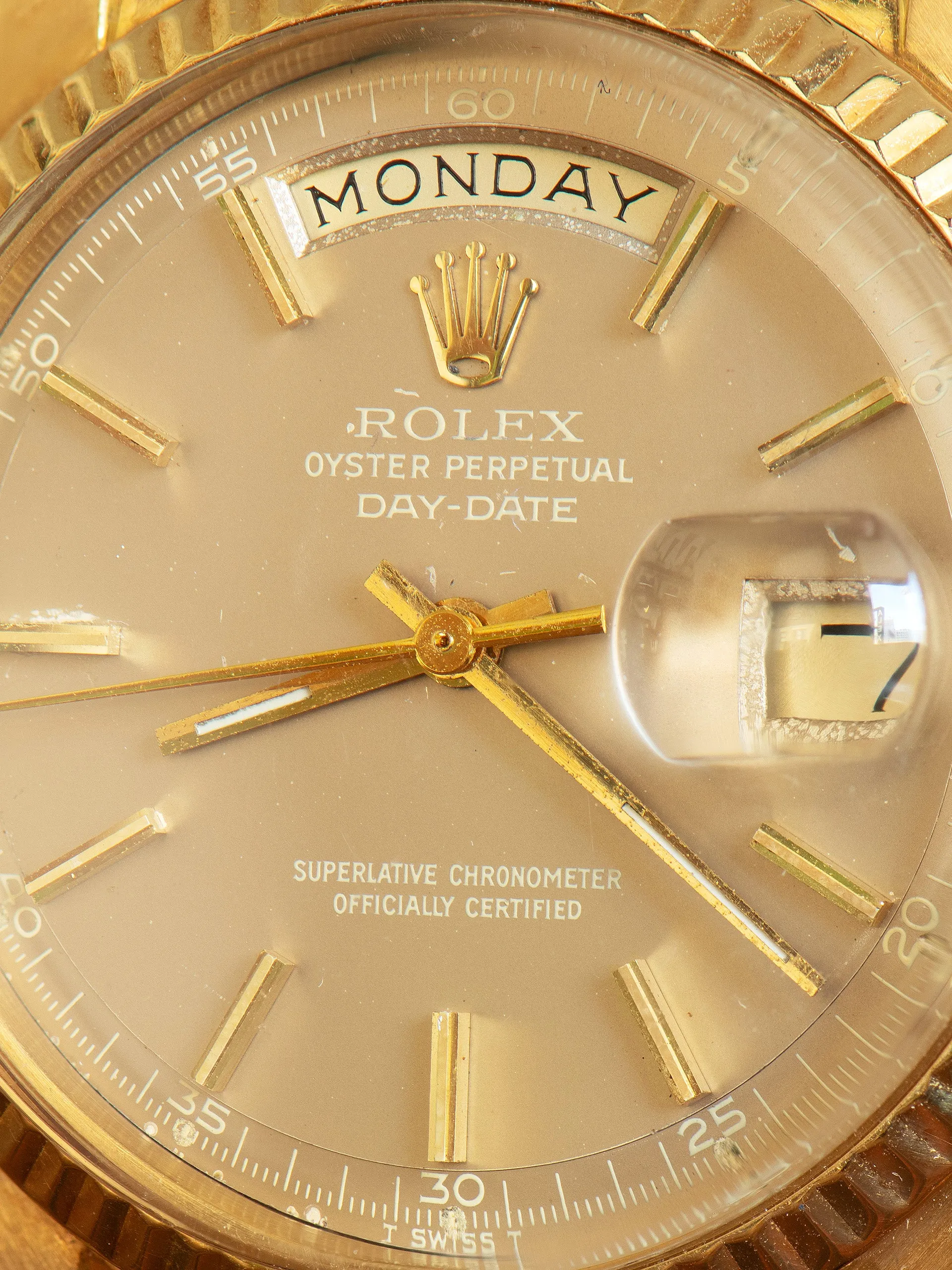 1973 Rolex Day-Date 18K YG (Ref. 1803) Havana "Ghost" Minute Track Dial