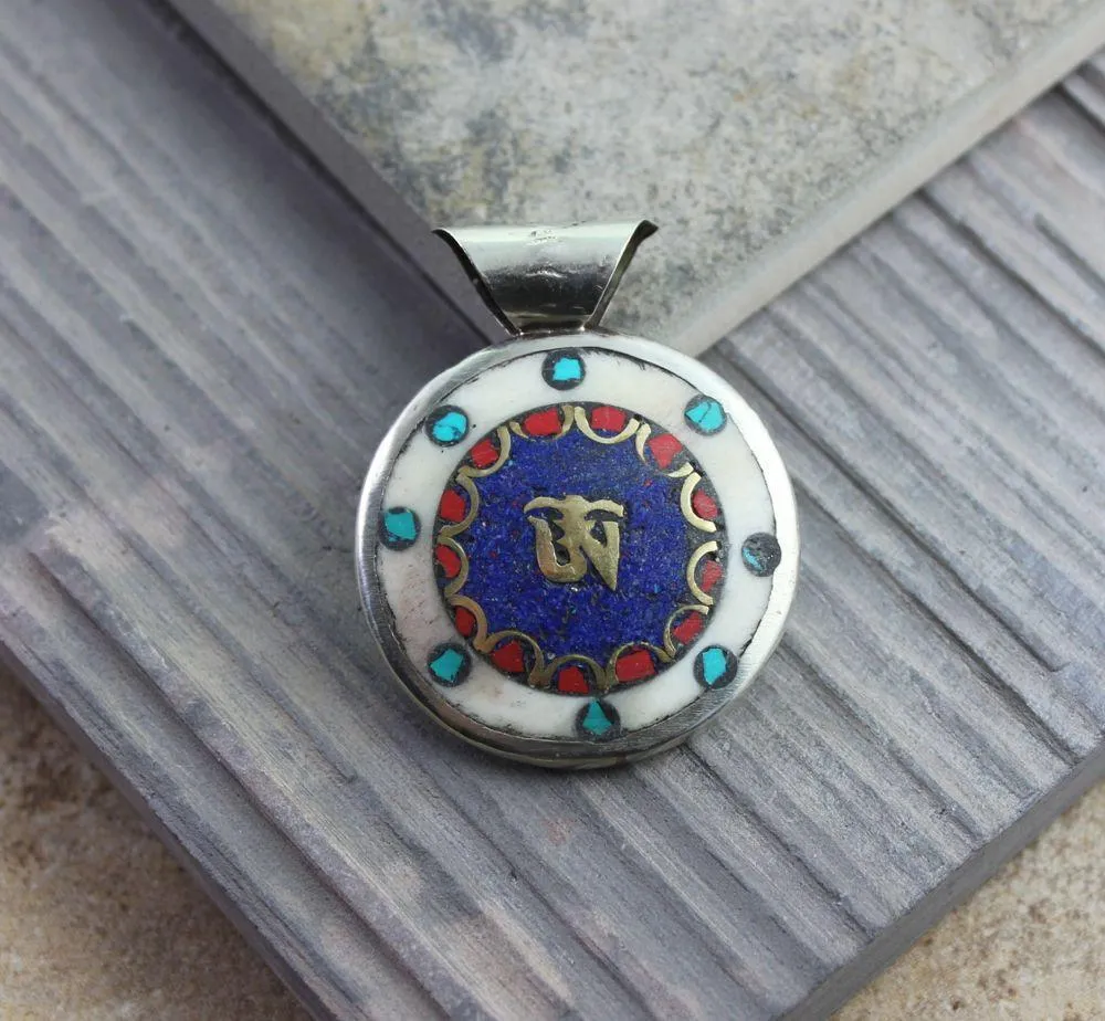 2 Sided Bone Pendant