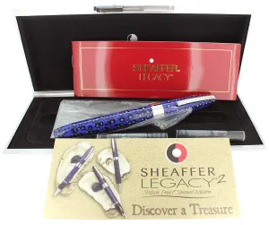 2001 SHEAFFER LEGACY 2 BLACK PEARL SPECIAL EDITION FOUNTAIN PEN NEVER INKED NOS