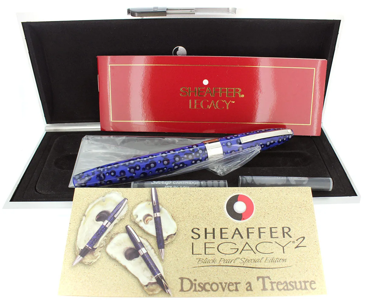 2001 SHEAFFER LEGACY 2 BLACK PEARL SPECIAL EDITION FOUNTAIN PEN NEVER INKED NOS