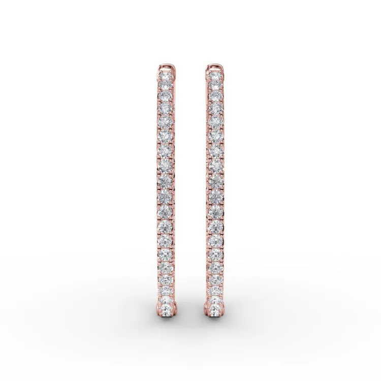3.6ct Diamond Hoop Earrings