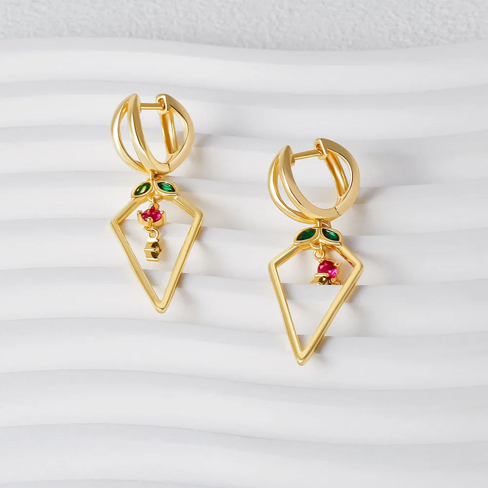925 Silver Cherry Earrings
