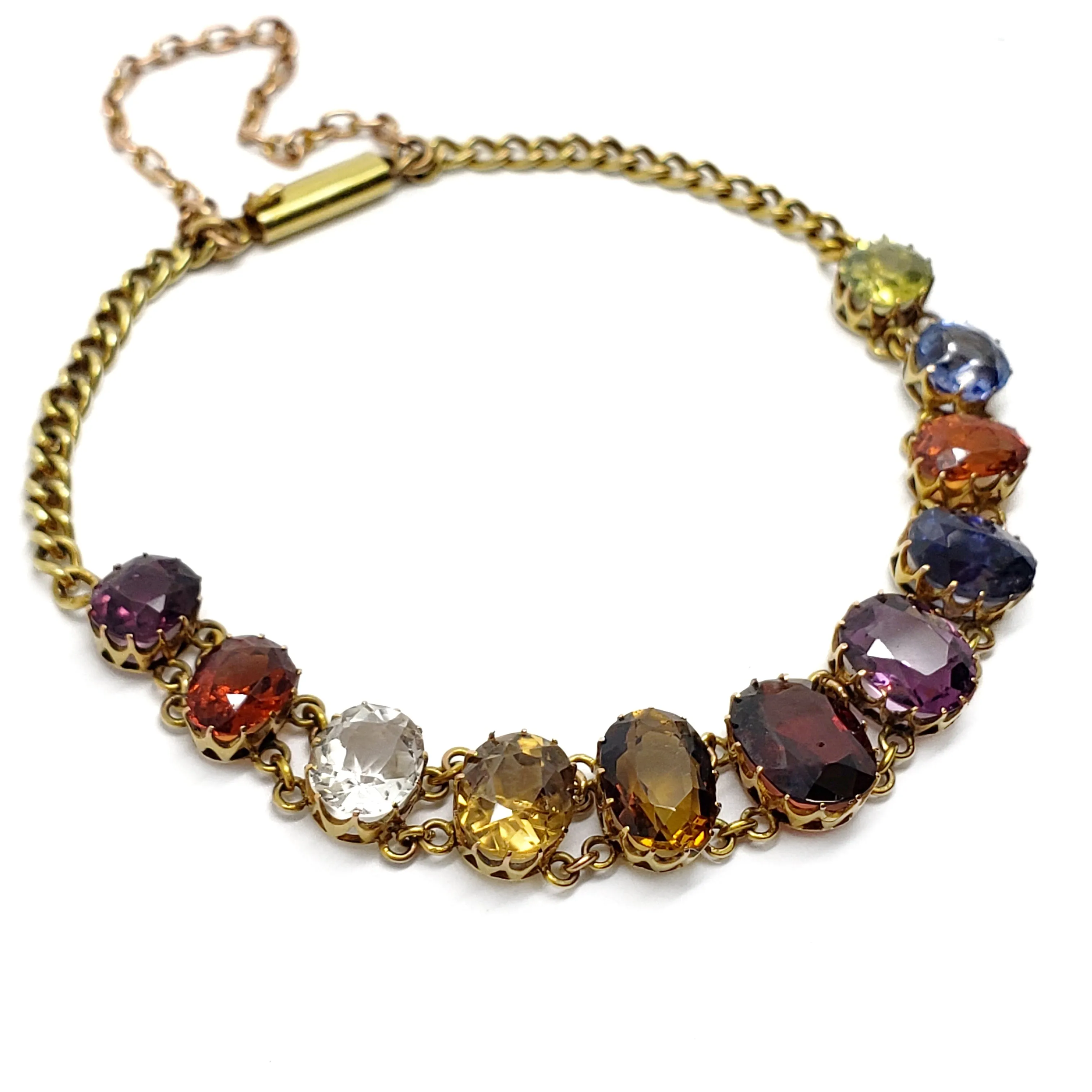 Antique Gemstone Coronet Bracelet