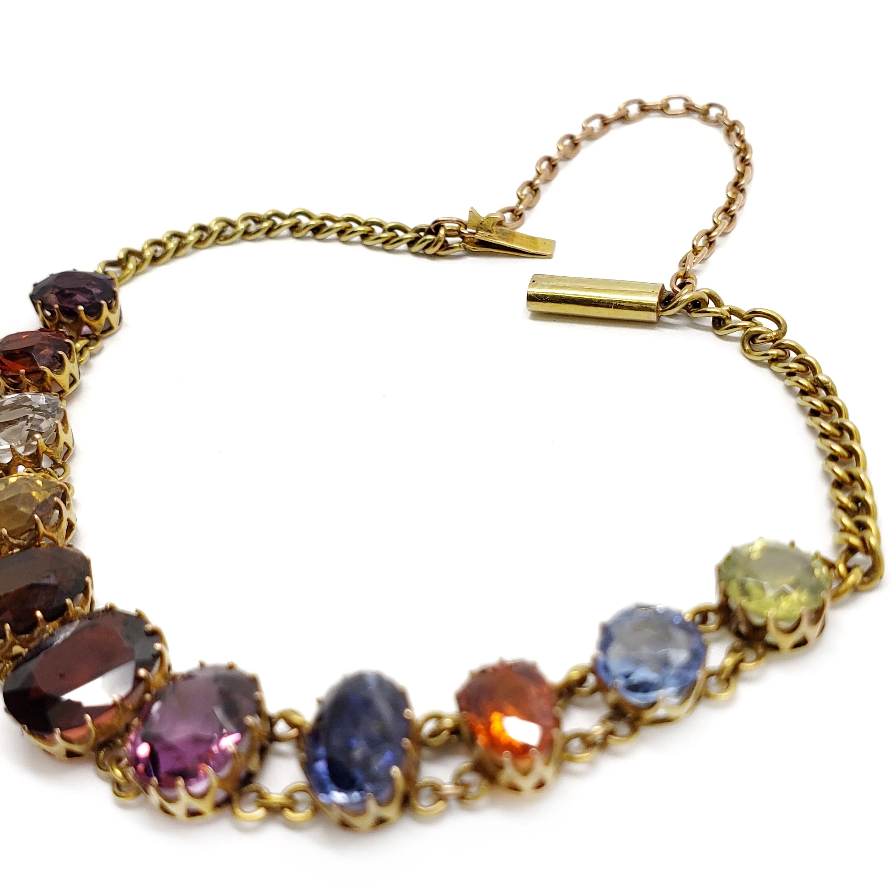 Antique Gemstone Coronet Bracelet