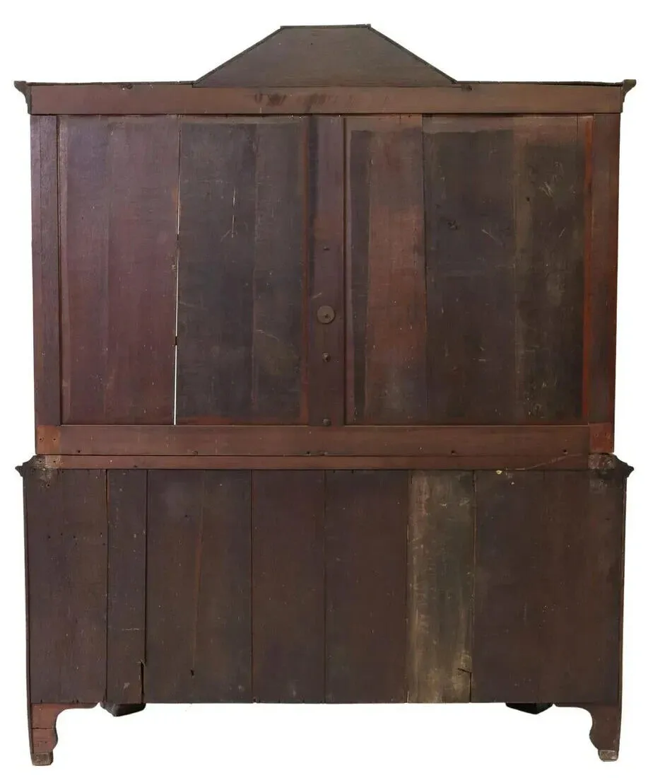 Antique Vitrine, On Chest, Dutch Marquetry, Inlaid, Display, 18th C, 1700s!!