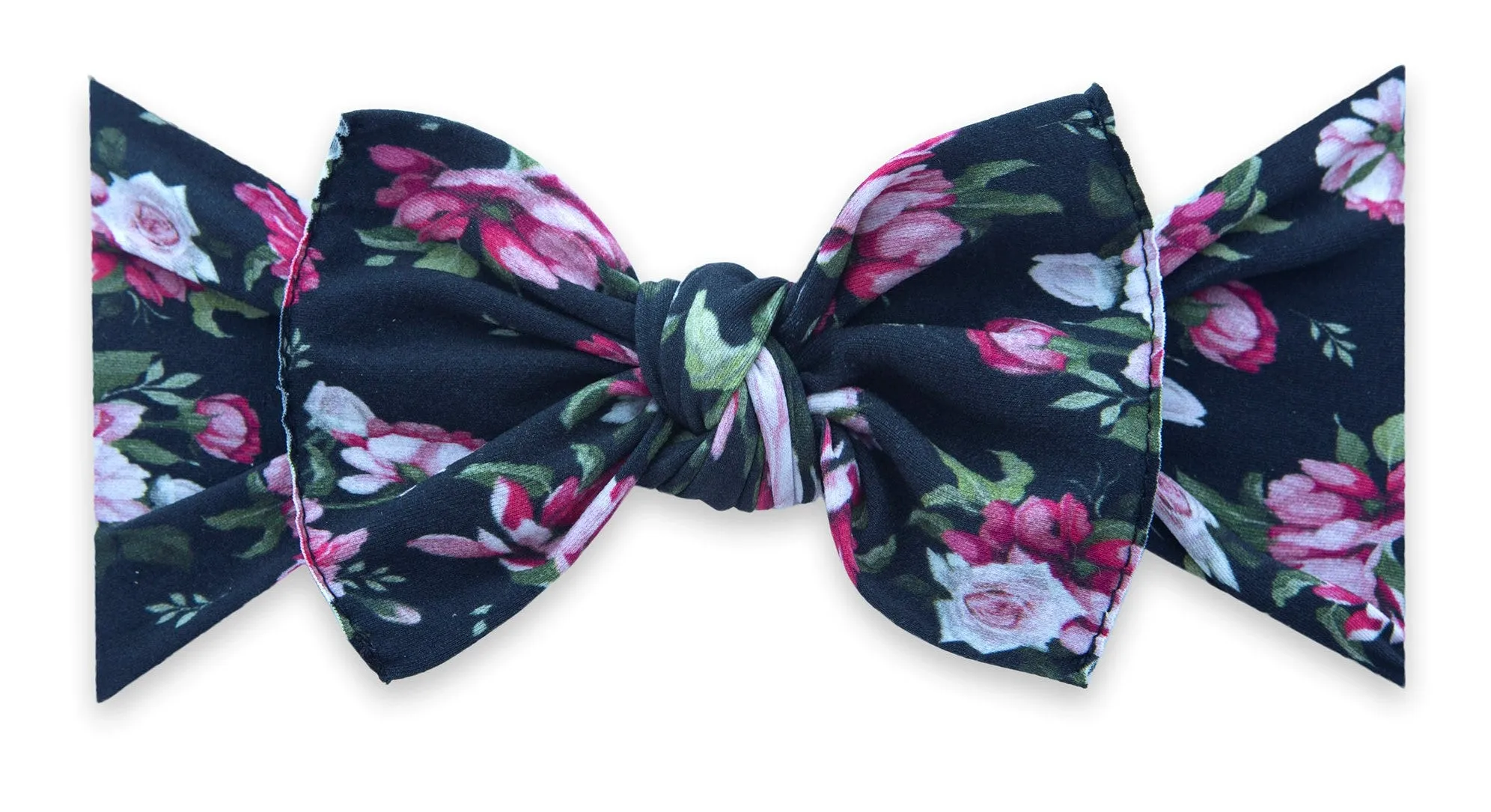 Baby Bling Black Floral Printed Knot Headband *Basically Bows & Bowties EXCLUSIVE*