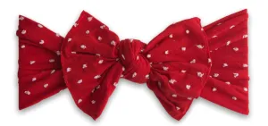Baby Bling Cherry Shabby Dot Patterned Knot Headband