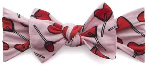Baby Bling Heart Lollipop Printed Knot Headband