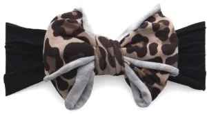 Baby Bling Leopard Jersey Bow Headband