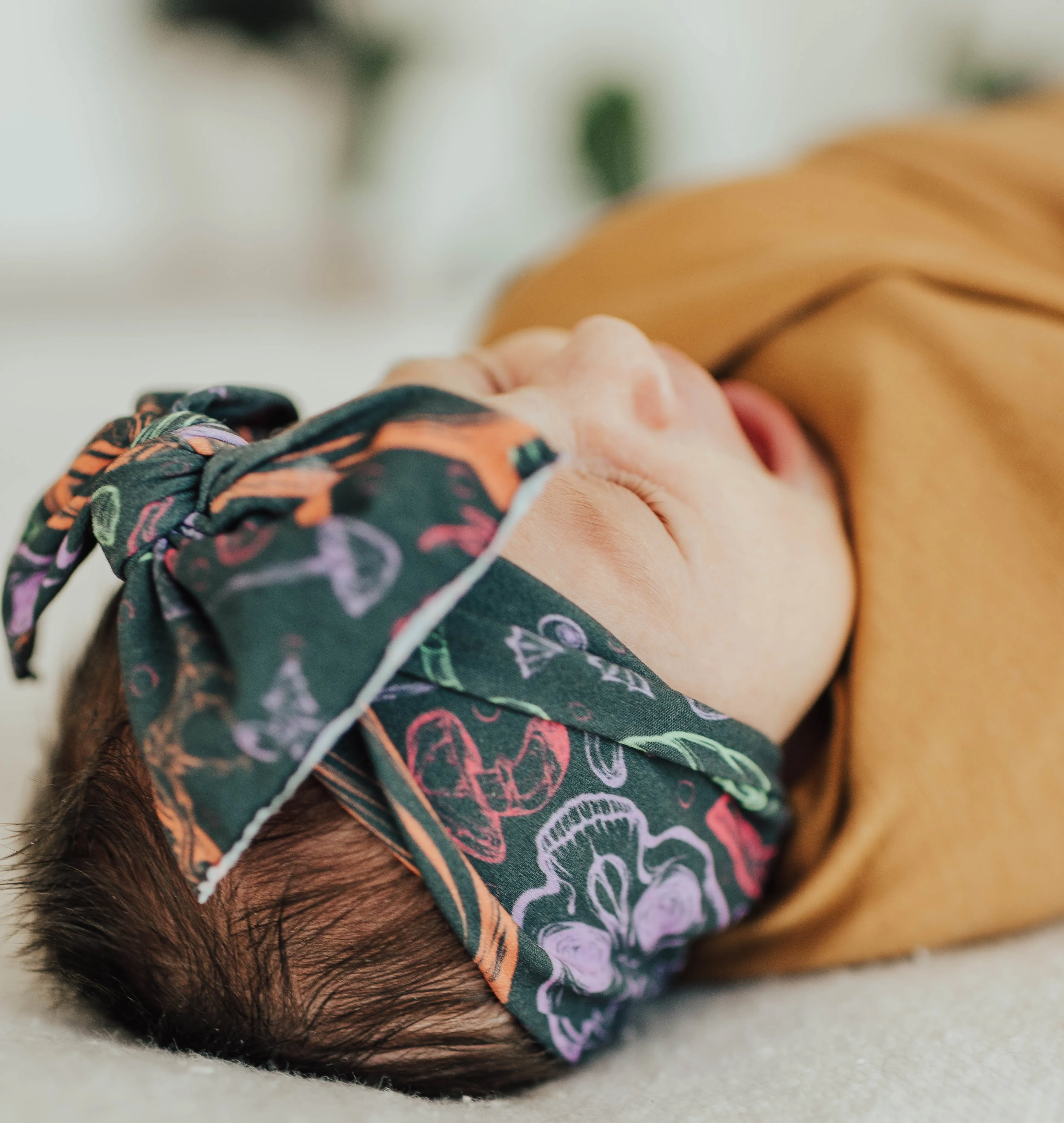 Baby Bling Witches Brew Printed Knot Headband *Basically Bows & Bowties EXCLUSIVE*