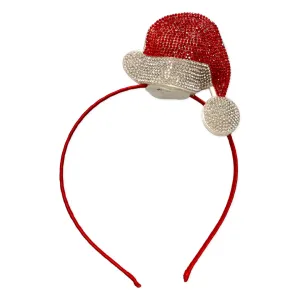 Bari Lynn Swarovski Crystal 3D Santa Hat Headband