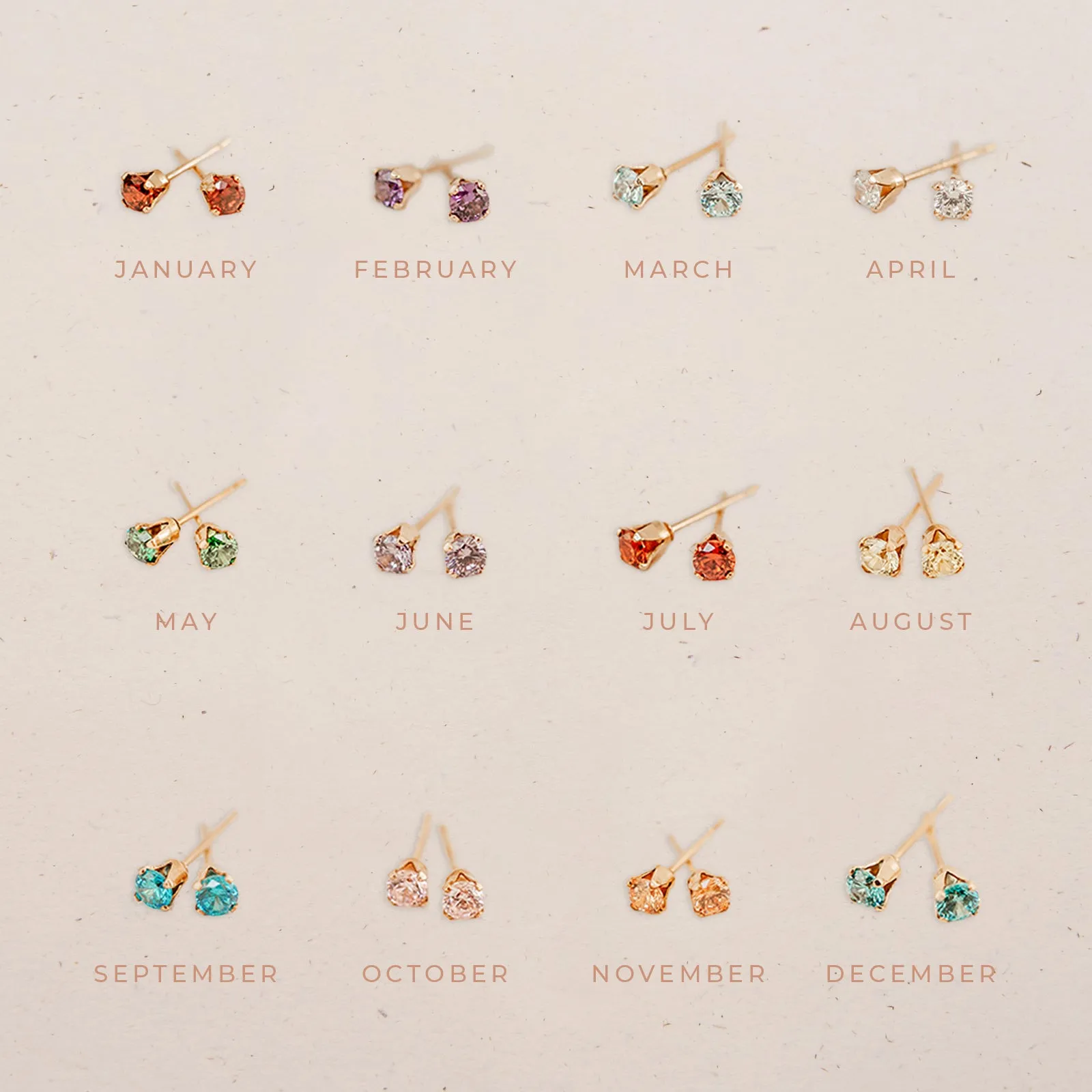 Birthstone Studs • July