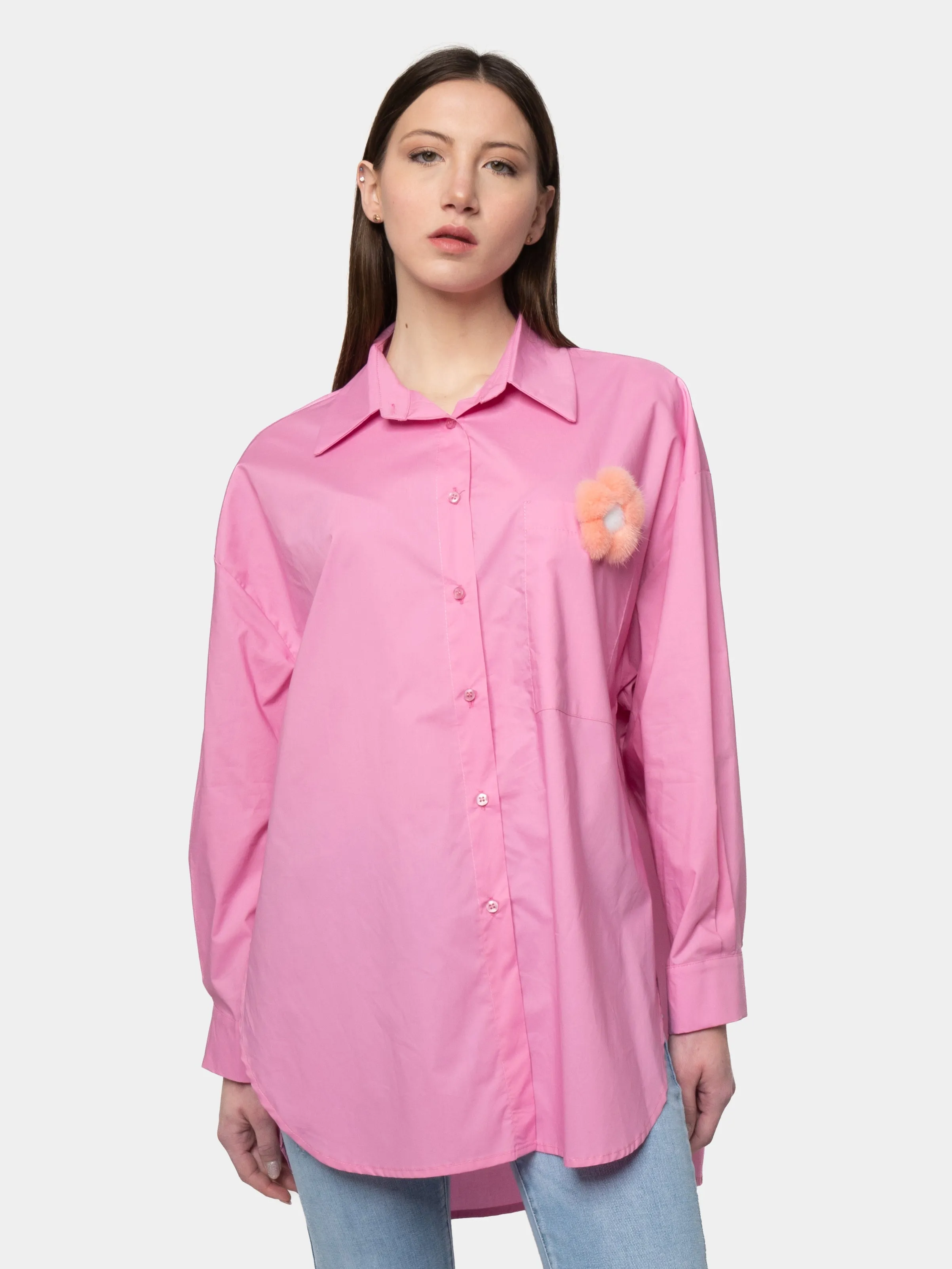 BORABORA - Pink Cotton Shirt