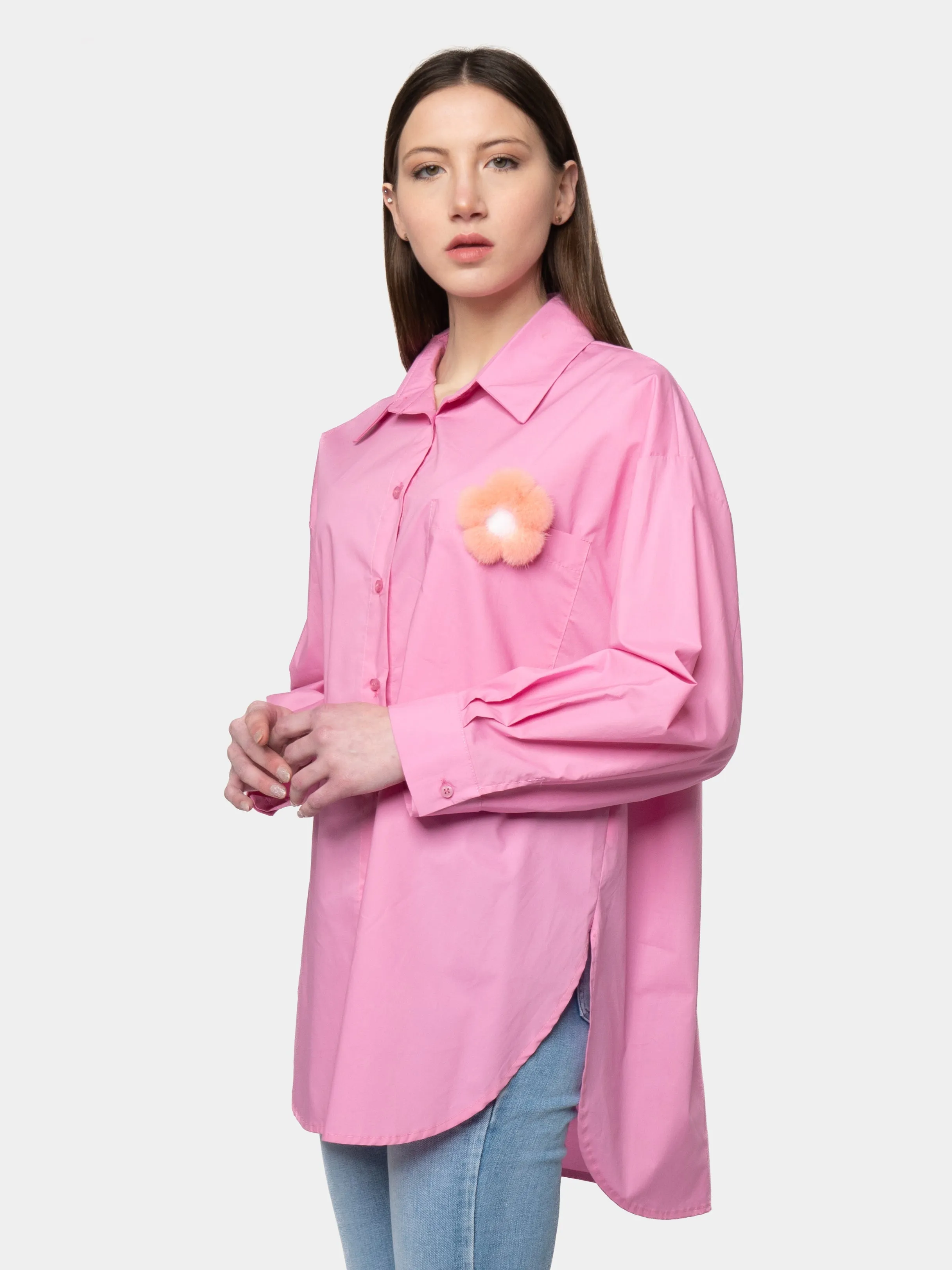 BORABORA - Pink Cotton Shirt
