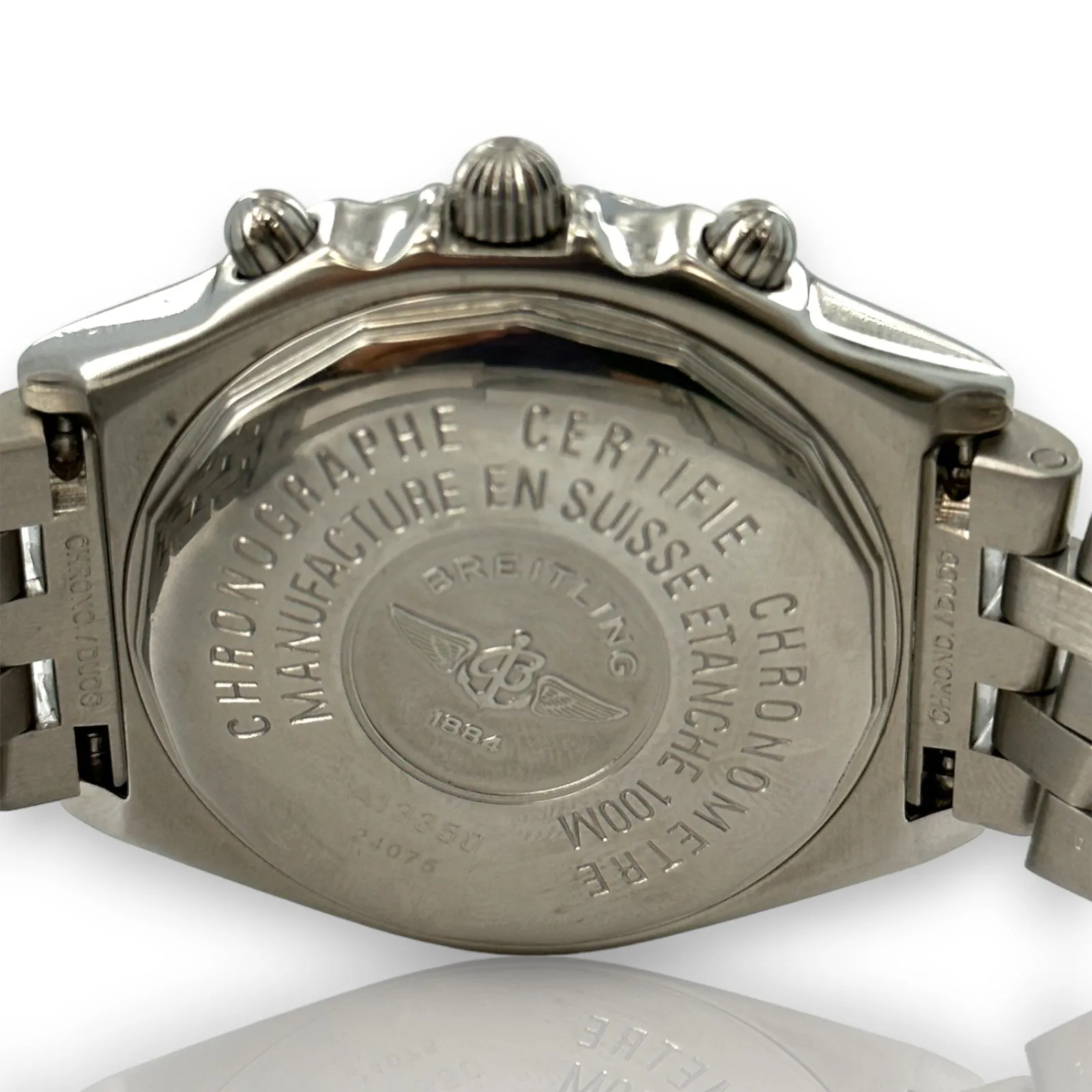 Breitling Chronomat Blackbird A13350 40mm White Dial Watch
