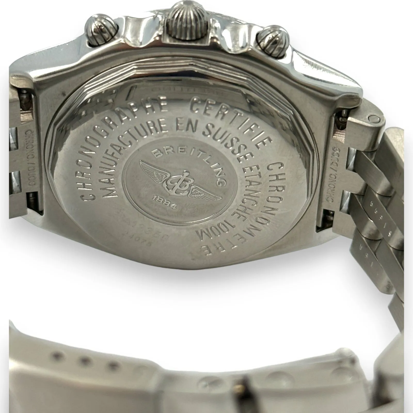 Breitling Chronomat Blackbird A13350 40mm White Dial Watch
