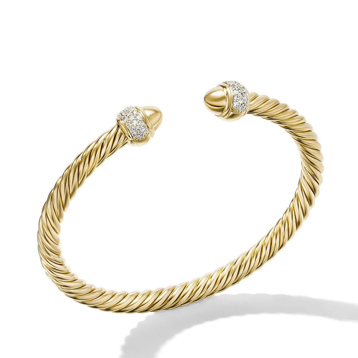 Cable Bracelet in 18K Yellow Gold with Diamonds