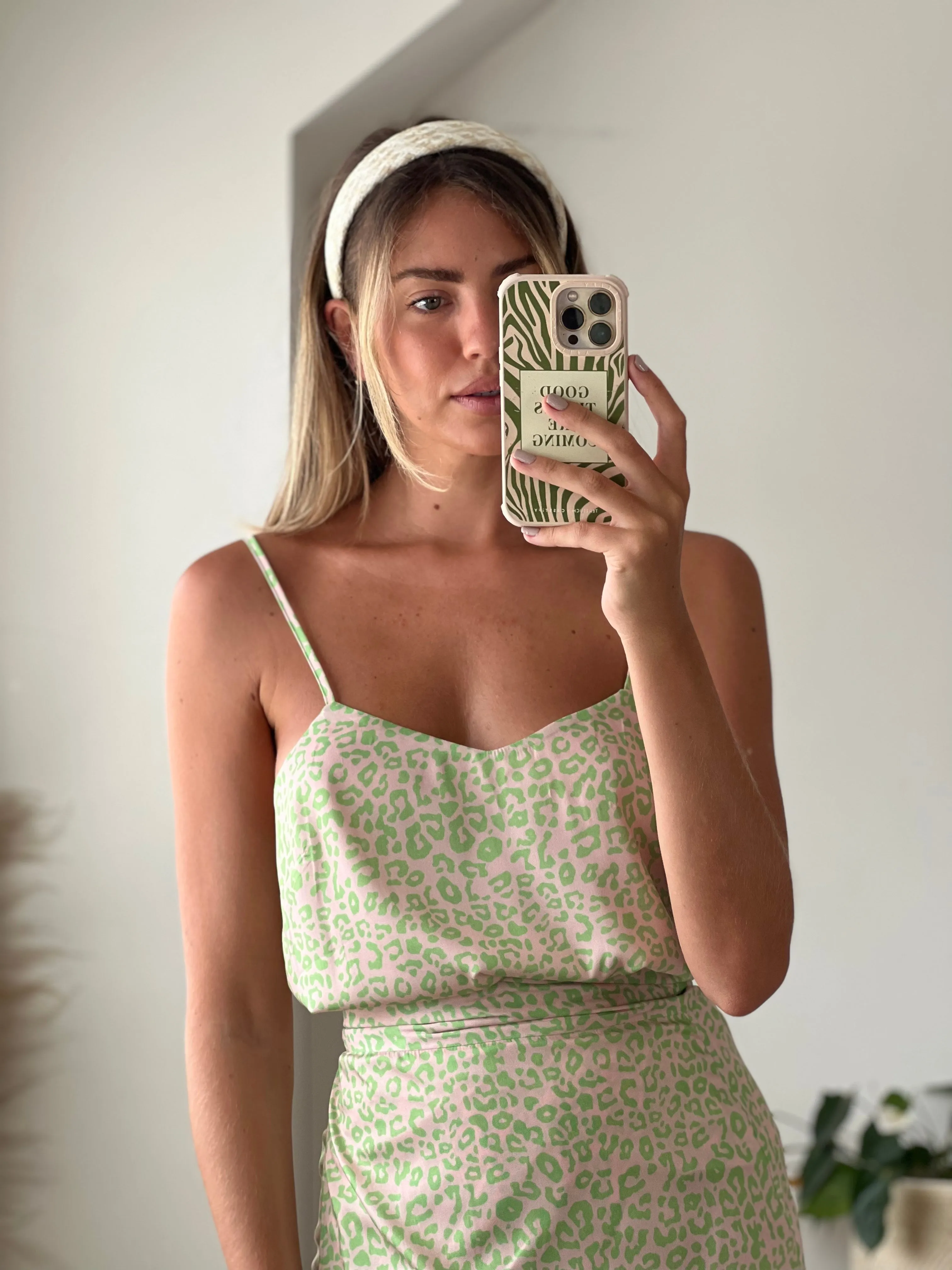 Cassise Tan Straw Woven Headband