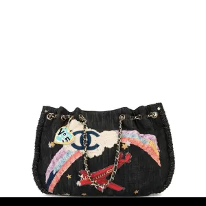 Chanel Rare Denim Airplane Mixed Media Tote