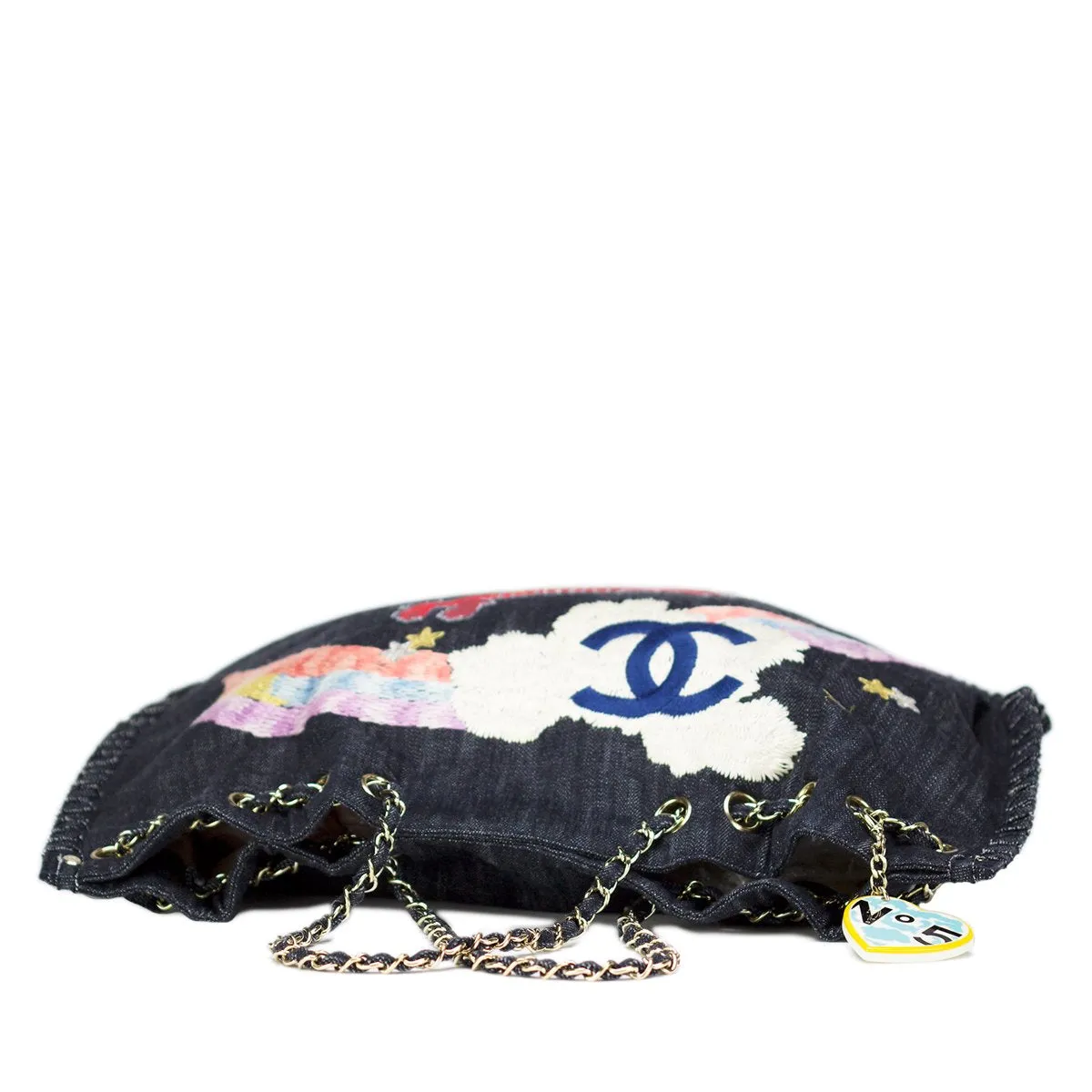 Chanel Rare Denim Airplane Mixed Media Tote