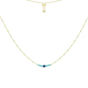 Dainty Chain Adjustable Necklace - Yellow Silver