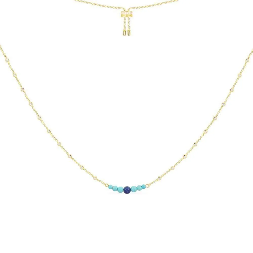 Dainty Chain Adjustable Necklace - Yellow Silver