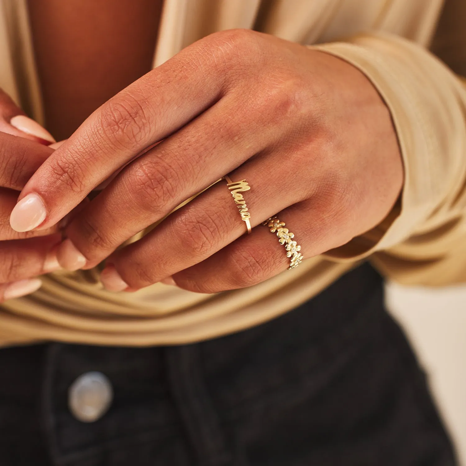 Diamond Flower Eternity Band
