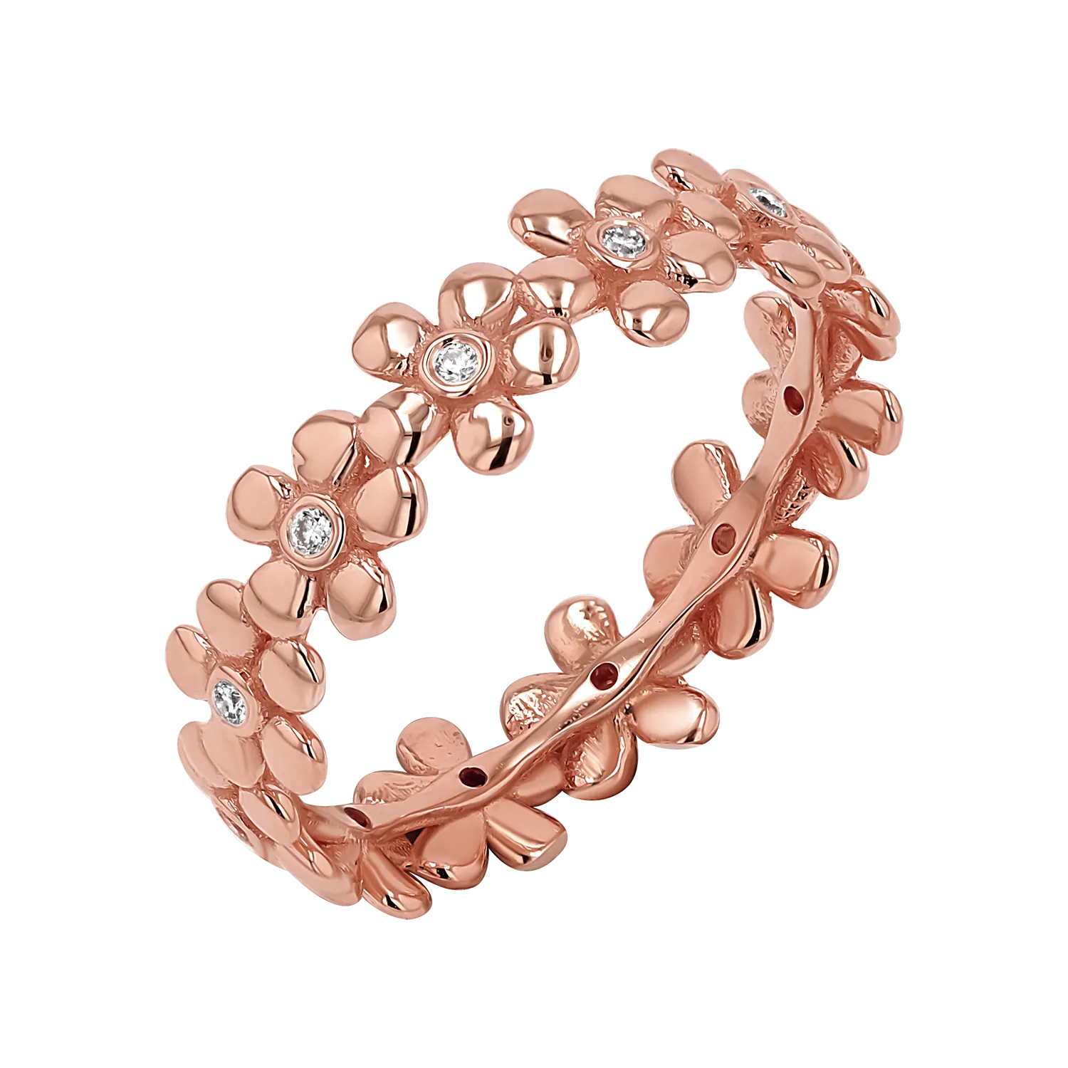 Diamond Flower Eternity Band