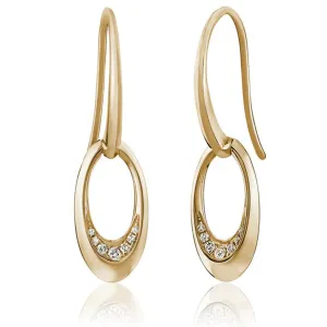 Diamond "Juniper" Earrings- Large, 14Kt