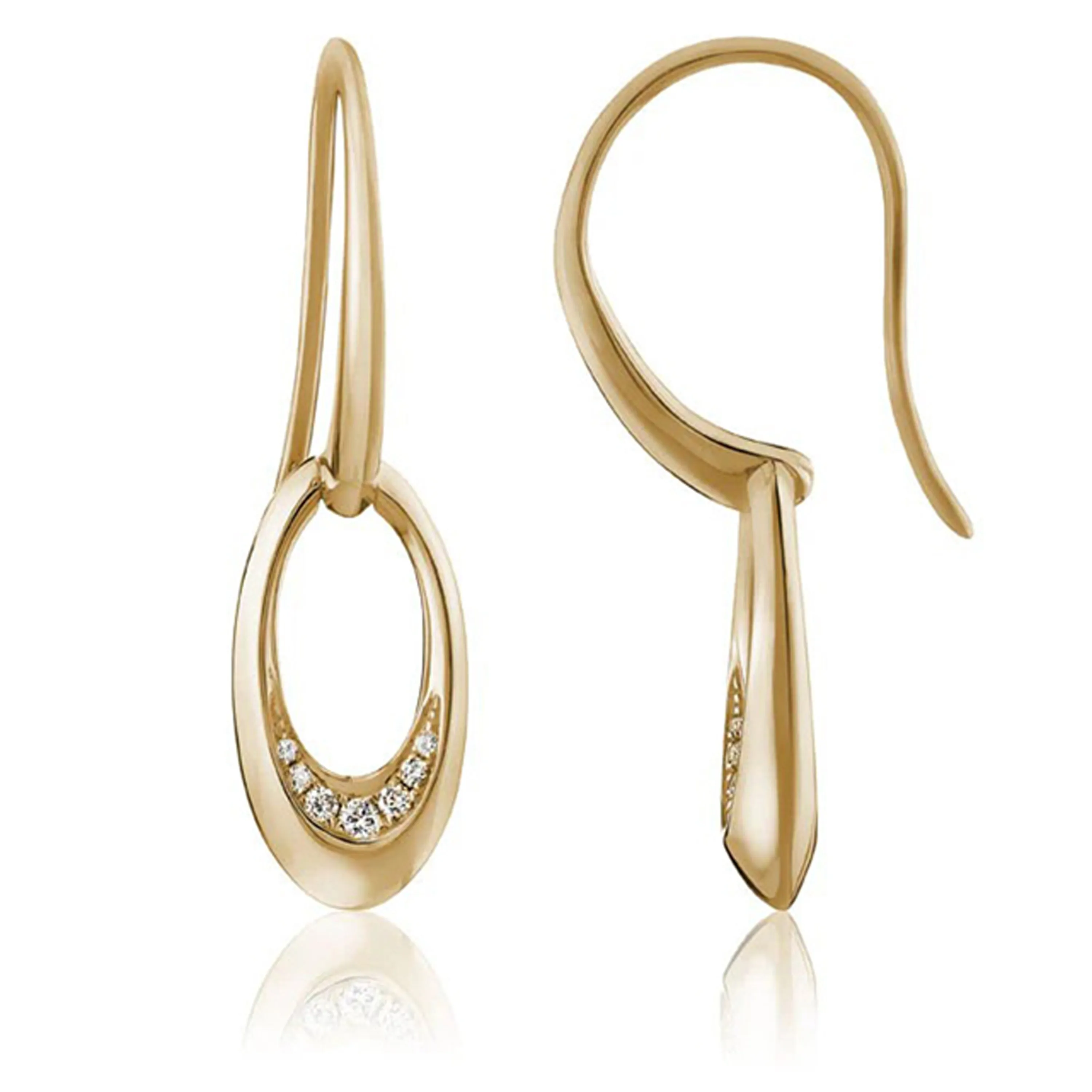 Diamond "Juniper" Earrings- Large, 14Kt