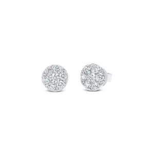 Diamond Round Halo Stud Earrings