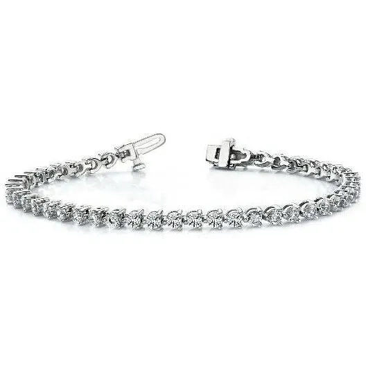 Diamond Tennis Bracelet 6 CT Natural Round Diamond VS2 Clarity 14k White Gold