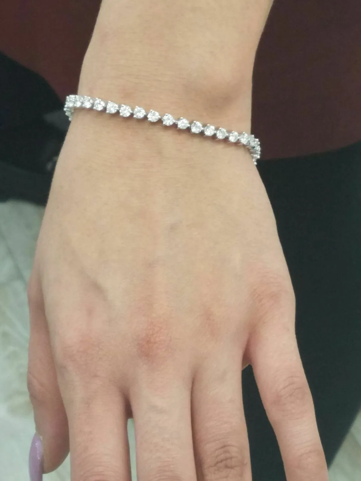 Diamond Tennis Bracelet 6 CT Natural Round Diamond VS2 Clarity 14k White Gold