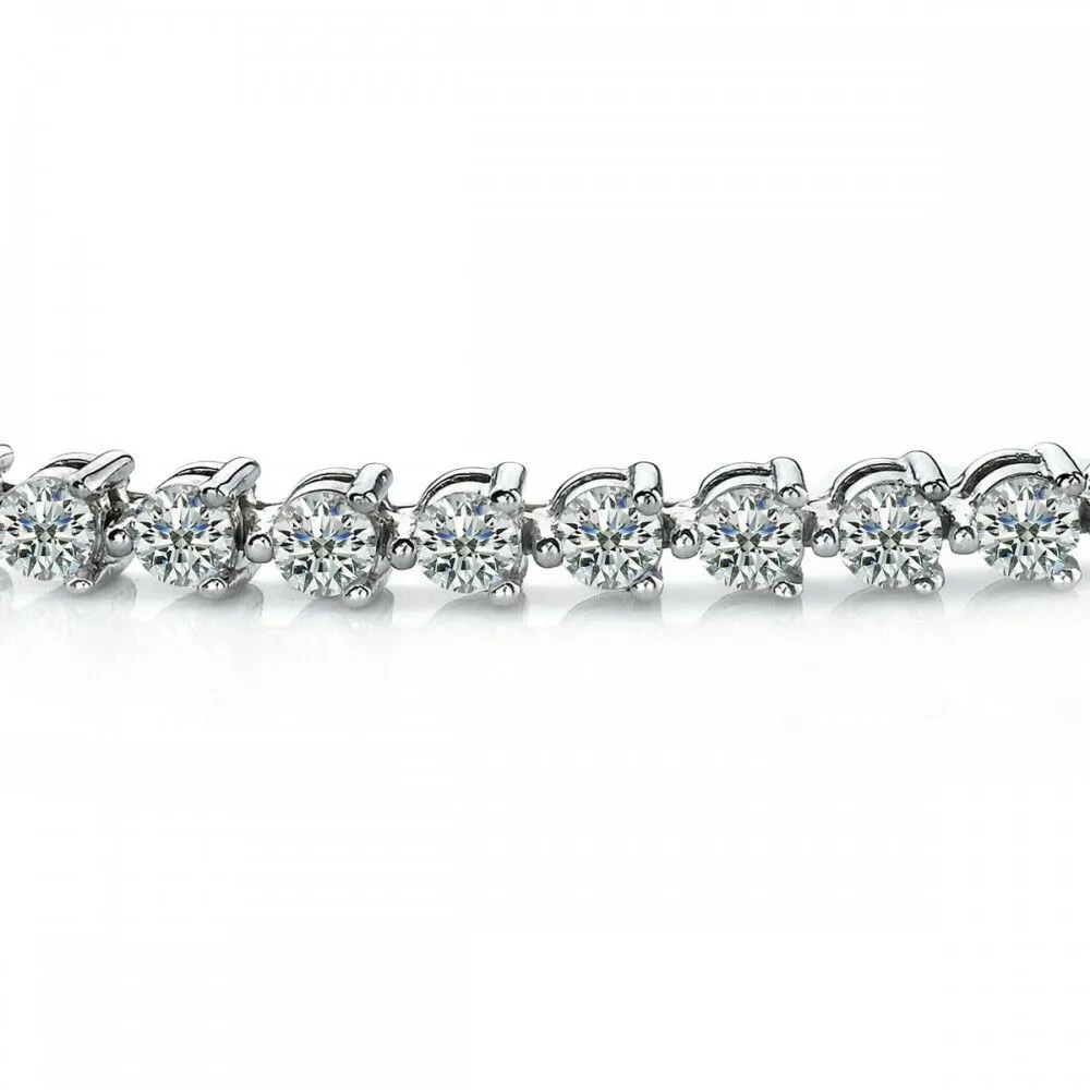 Diamond Tennis Bracelet 6 CT Natural Round Diamond VS2 Clarity 14k White Gold