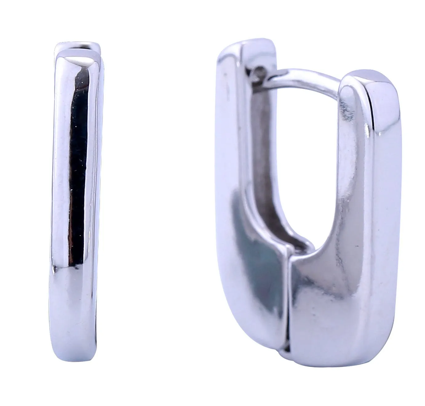 DJE310823 14K Dipped Flat Square Hoop Earrings