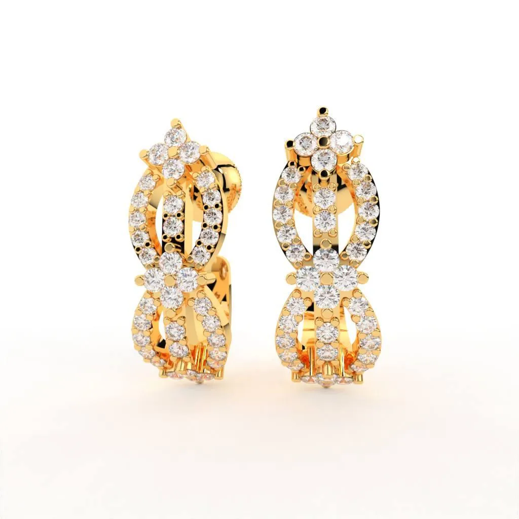 Drea Silver Hoop Earrings | 22KT Gold Vermeil