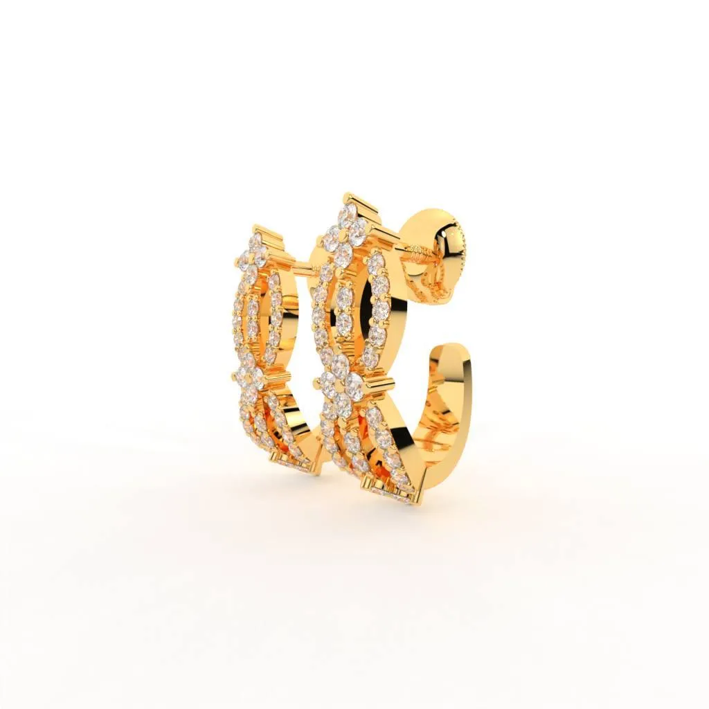 Drea Silver Hoop Earrings | 22KT Gold Vermeil
