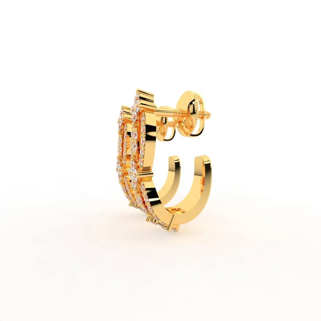 Drea Silver Hoop Earrings | 22KT Gold Vermeil