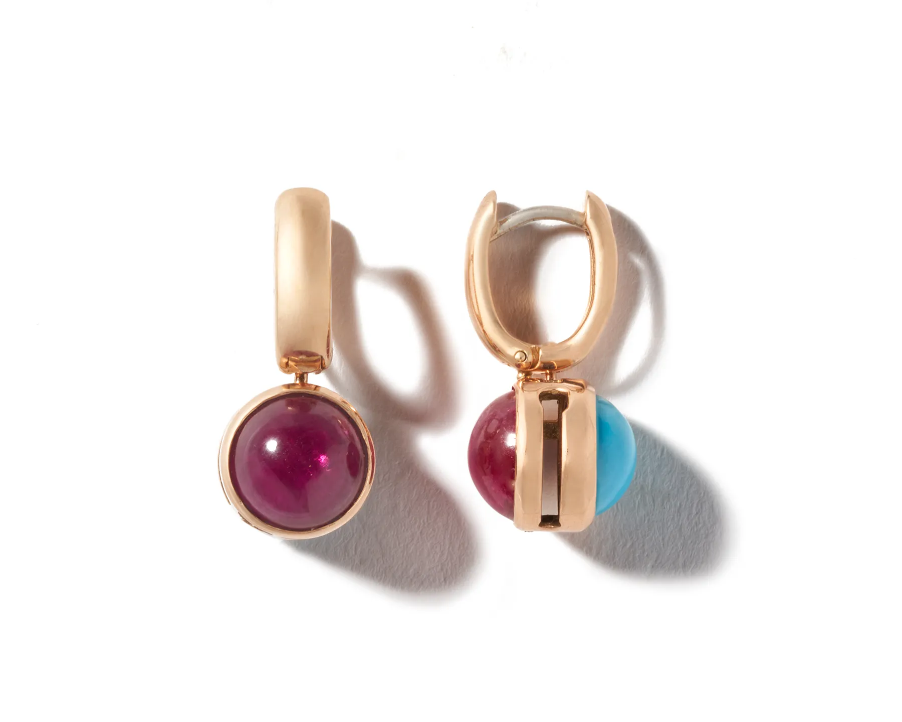 Drop Lozenge with Greenland Ruby and Turquoise