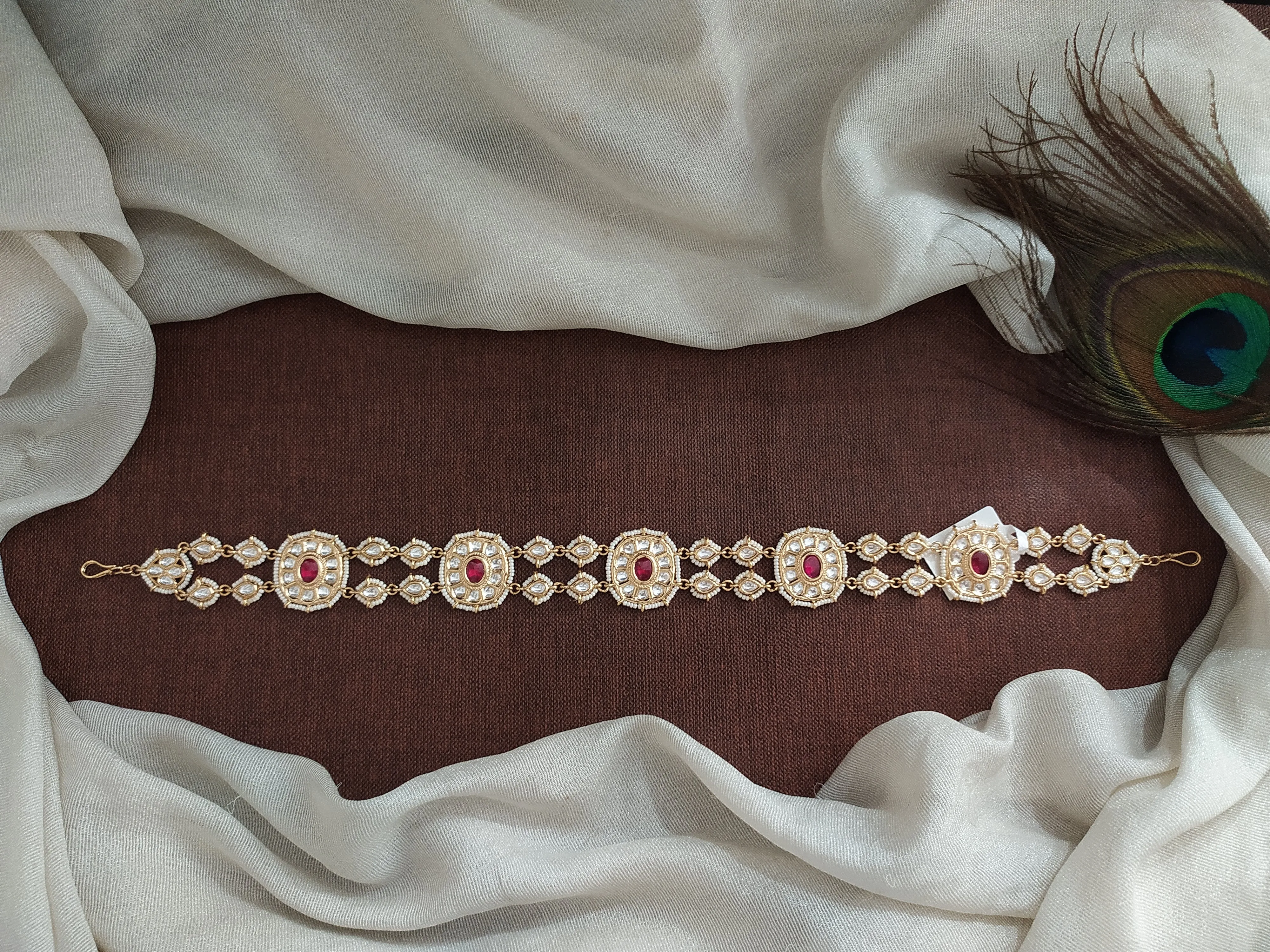 Elegant Kundan Hair Ornament – Perfect for Bridal and Festive Occasions