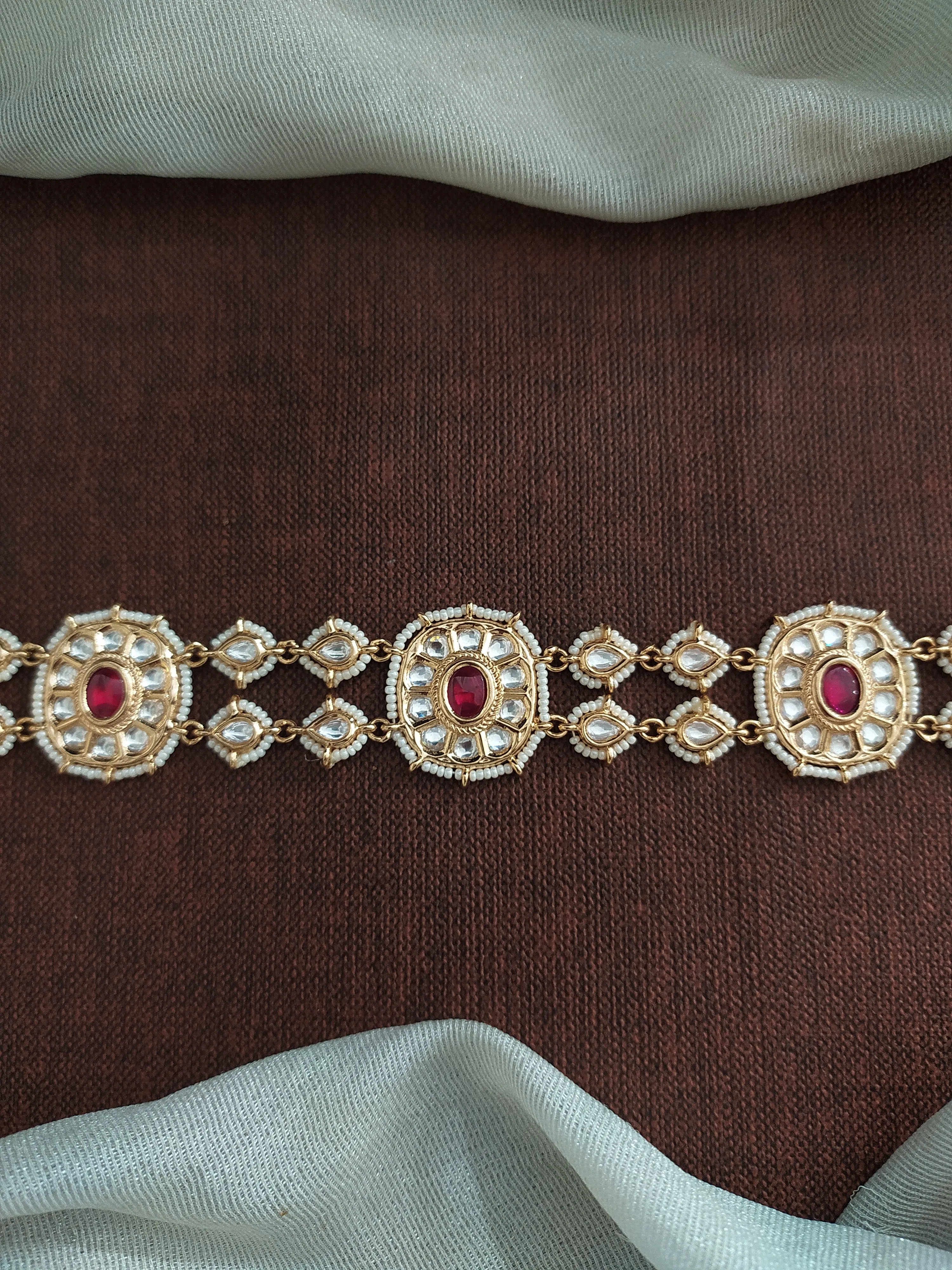Elegant Kundan Hair Ornament – Perfect for Bridal and Festive Occasions